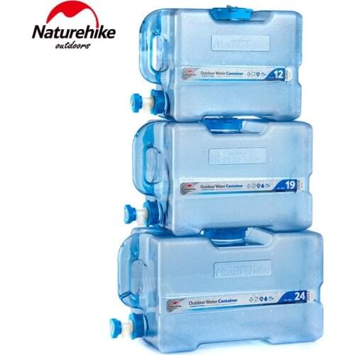 Naturehike 1PCS Outdoor Bucket Plastic Water Storage Tank Four Sided Bucket Mineral Water Pure Water Tank Can Hold Boiling Water