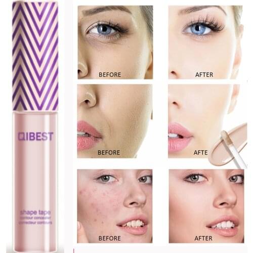 QIBEST 5 Colors Contour Concealer Stick Face Liquid Foundation Concealer Make Up Face Contouring Liquid Concealer Facial MakeUp