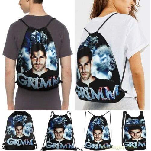 Men Sackpack Strap Bags Nick The Grimm Women Purpose Drawstring Backpacks Outdoor Travel Backpacks For Gym Training Fitness Bag