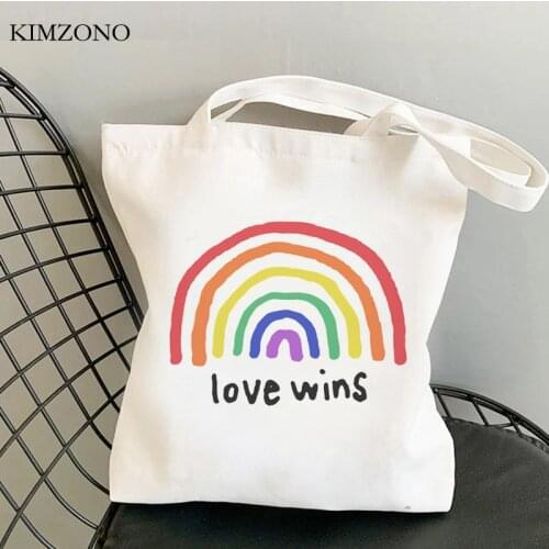 Lgbt shopping bag handbag eco shopper reusable tote canvas bag bolsas reutilizables bolsas ecologicas grab