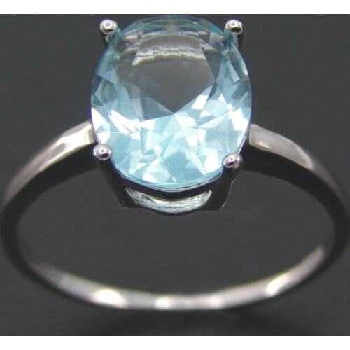 2017 Wedding Jewelry 100% 925 Silver Rings For Women Jewelry Rings Sky Blue CZ Wedding Rings Party Jewelry Size 5/6/7/8/9/10/11