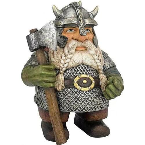 Viking Victor Gnome Statue Garden Gnome High-quality Resin Art Craft Sculpture Lawn Dwarf Decoration Ornaments