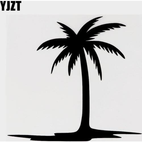 YJZT 15.6CM×14.6CM Creative Plant Tree Vinyl Bumper Car Sticker Decal Black/Silver 18B-0137