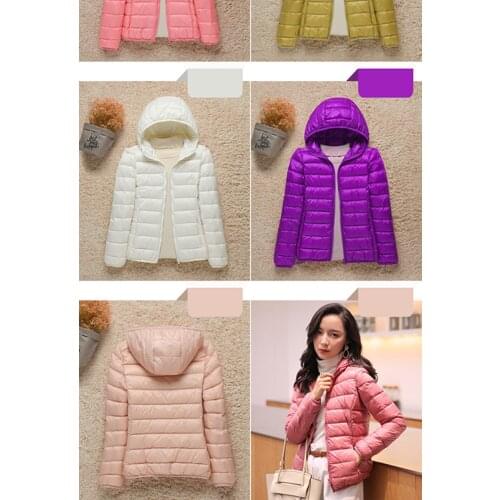 Woman Coat 2021 New Women Thin Down Jacket White Duck Down Ultralight Jackets Autumn and Winter Warm Coats Portable Outwear