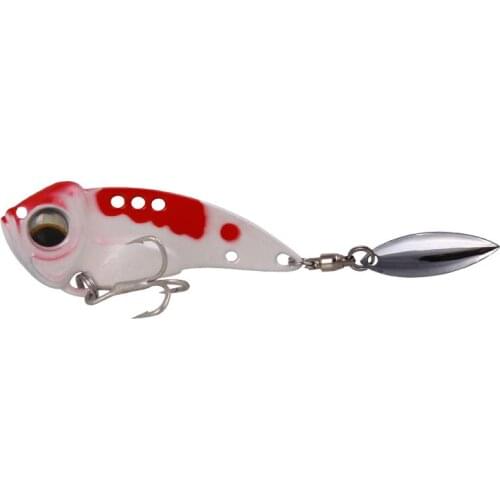 1pcs/ fishing spoon bait VIB Metal vibration sequins 8.5g-17g Artificial 3D eyes Crank bait wobbler Spin jig Fishing tackle lure