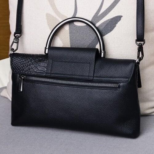 100% Genuine Famous Brand Leather Clutch Bags Women High Capacity Ladies Party Handbags Fashion Elegant Office Crossbody Bag