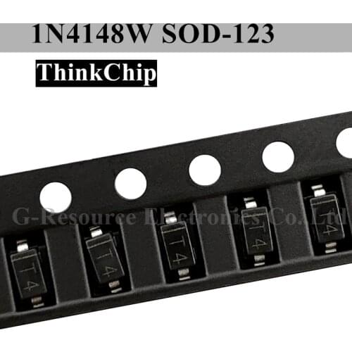 100pcs) 1N4148W SOD-123 1206 SMD Diode 1N4148 (Marking T4) Special for dc motor driver