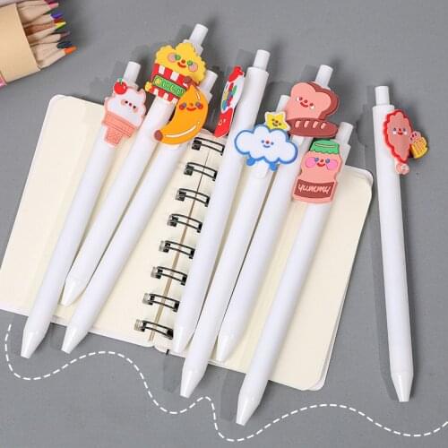 24PCs Korean Cartoon Girls Heart Gel Pens sest Cute Student Neutral Pen Black Writing Tools Learning Stationery Wholesale