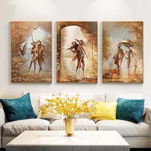 3 Pieces Abstract Romantic Men And Women Dance 5D Diy Diamond Painting Embroidery Square Round Drill Mosaic Home DecorZP-2691