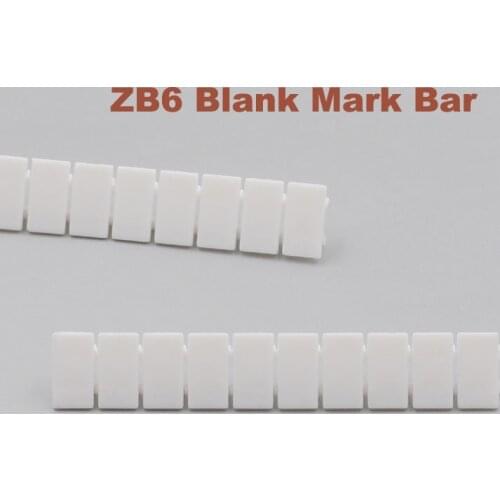 50pcs ZB6 blank marker strips for UK2.5B UK5N UDK4 UKK5 UK5-TWIN Din Rail Terminal Block Mark bar morsettiera ZB-6 terminals lab