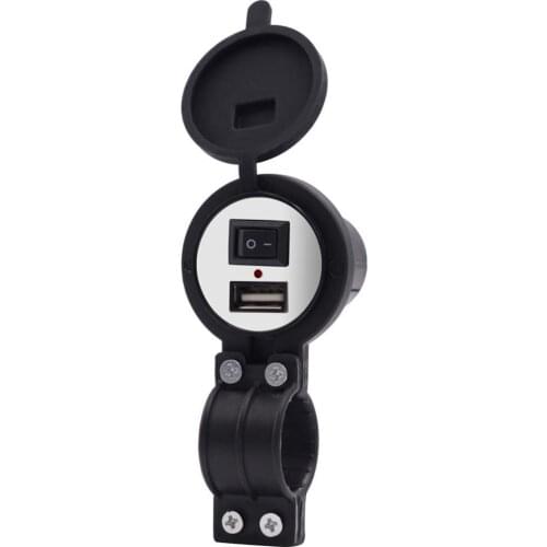 55%HOT CS-277A Waterproof USB Car Motorcycle Phone Charger with Switch Socket Plug