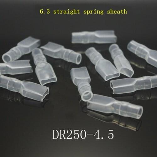 6.3 straight plug spring terminal PVC sheath transparent flame retardant sheath