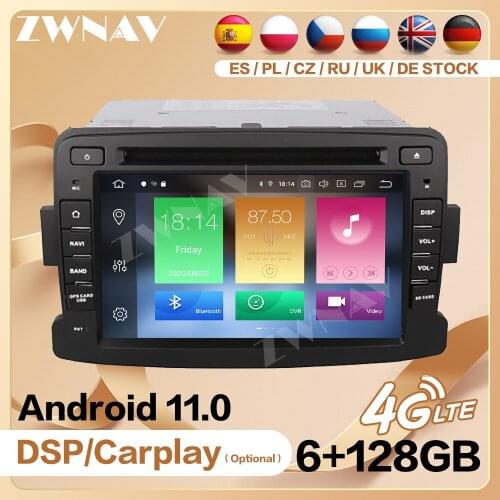 6+128G Carplay 2 Din Radio Receiver For Renault Duster 2012 2013 2014 2015 Android Player Video GPS Head Unit Auto Audio Stereo