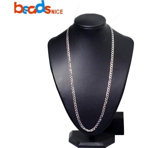 Beadsnice ID38547 22 Inch Necklace Finding For Jewelry Making Lobster Claw Clasp Mens Solid Sterling Silver Chain Necklace