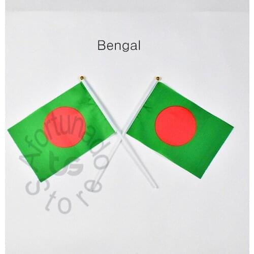 Bengal 14*21cm flag Banner hand waving National flag Home Decoration flag banner