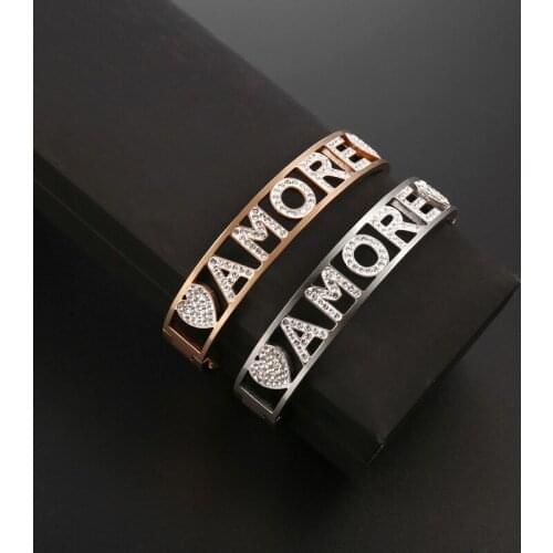 Hollow Letter Stainless Steel Bracelets ,Mothers Day Gifts, Stainless Steel Bracelets ,All Star/heart on Bracelet Femee Jewelry