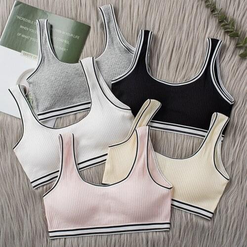 Girl Training Bra Children Underwear Teenage Push Up Bras Kids Sports Top Yoga Running Cotton Bralette 12-16Y Girls Lingerie