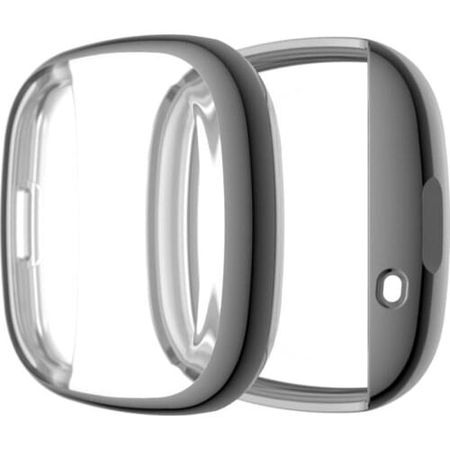 For Fitbit Versa 3 Smartwatch Plating Full Package TPU Protective Case Cover for Versa Sense Watch