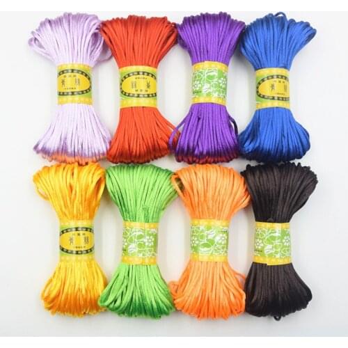 Hot sale 2.5MM 5th Knitting rope Color braided wire DIY Chinese knot braided wire Jewelry accessories material (20 meter/roll )
