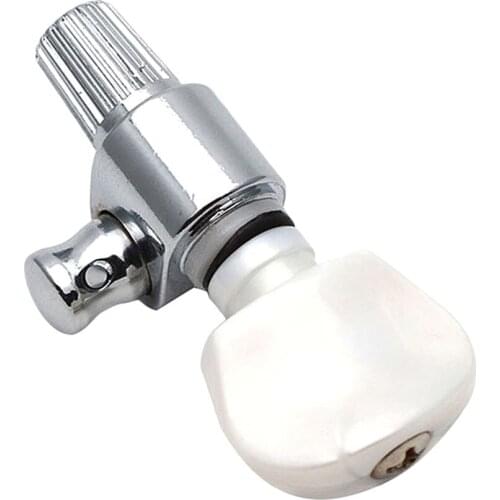 Chrome Banjo 5th Geared Tuning Peg Tuner Machine Head with White Pearl Button for Banjo Parts