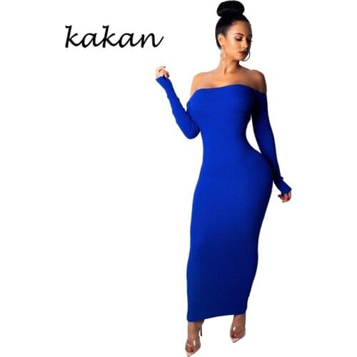 Kakan 2019 spring new womens dress sexy backless dress sapphire blue red black dress