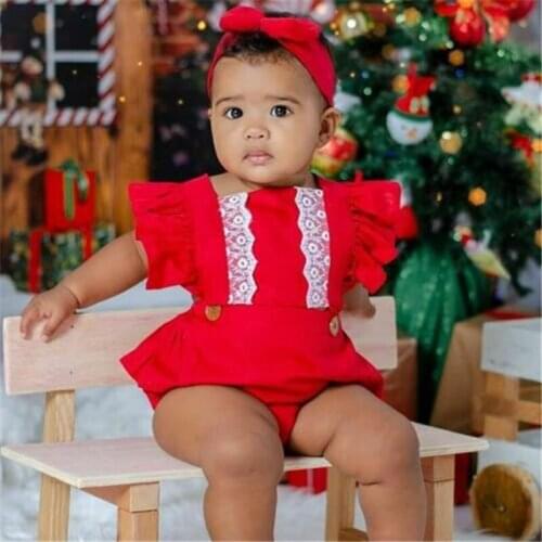 Pudcoco 2020 Summer Newborn Baby Girl Clothes Lace Ruffle Romper Jumpsuit+Headband Outfits