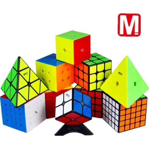 Qiyi M Magnetic 2x2 3x3 4x4 5x5 Pyramid Magic Cube Magnetic Speed Cube Puzzle Education Cube Toy For Children