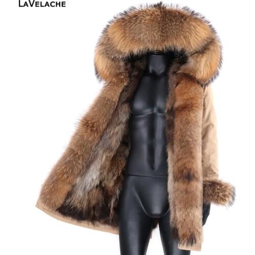 Men Parka Winter Waterproof Plus Size Long Jacket Real Fox Fur Coat Man Parkas Natural Raccoon Fur Collar Hooded Fur Streetwear