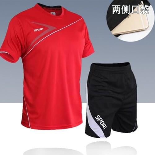 Mens Tracksuit Gym Fitness Sports Suit Clothes Breathable Badminton Shirt Uniforms Women / Men Table Tennis Clothes pingpong