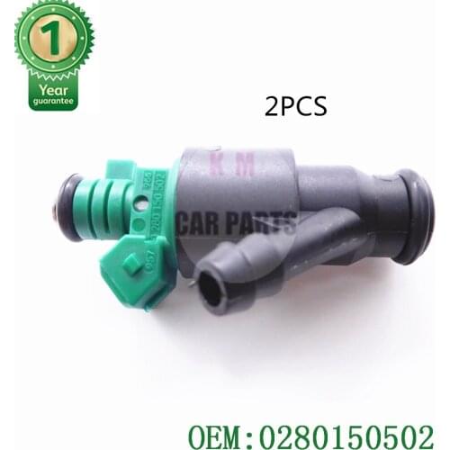 Set 2 green Flow Matched Fuel Injector For 95-02 fit for Kia Sportage 2.0 oem 0 280 150 5002 0280150502