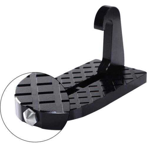 New Pattern Universal Car Door Pedal Aluminum Alloy Black Practical Facilitate Security Foldable Design