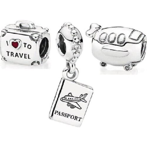 2020 New Exquisite Passport, Travel Suitcase, Aeroplane Charm, Fashion Jewelry To Give Wife A Romantic Wedding Anniversary Gift