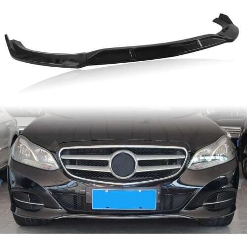 For Mercedes-Benz 2013-2015 W212 E63 Vehicle ABS Carbon Fiber Look Car Exterior Lower Splitter Chin Front Bumper Spoiler Lip