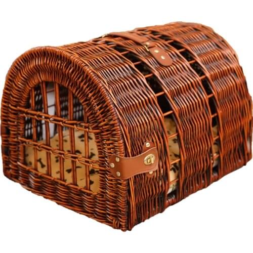 Rattan Woven Four Seasons Bichon Doghouse Cathouse Pet Bed Teddy Small Dog VIP House Removable and Washable Winter Yurt