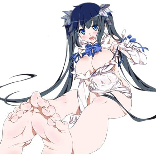 Lifelike Car Sticker Sexy Beauty Anime DanMachi Hot Girl Hestia Decal Rear Windshield Car Styling Decorative PVC 13cm X 12.5cm