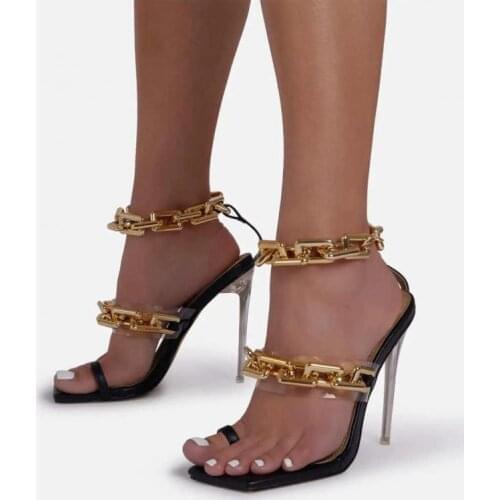 Glitter Zipper High Heels Roman Sandals Womens Shoes Open Toe Plexiglass High Heels Stiletto Sandals Summer Party Shoes