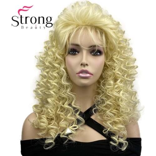 StrongBeauty Long Curyly Blonde Heat Ok Full Synthetic Wig