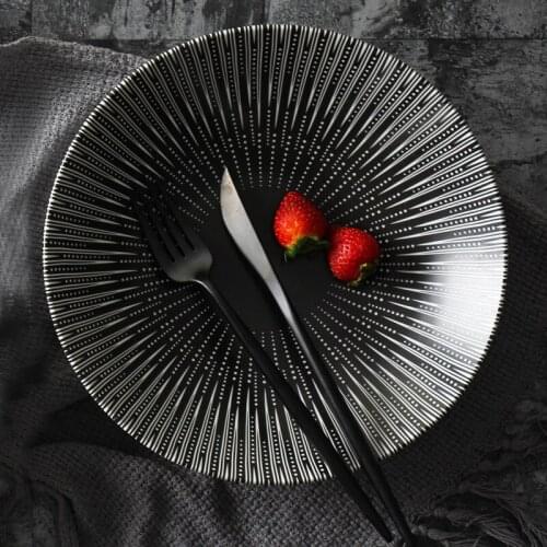 Steak Plate Nordic Ceramic Dinner Tray Pizza Plates Simple Creative Western Tableware Set Soup Bowl Breakfast Dish