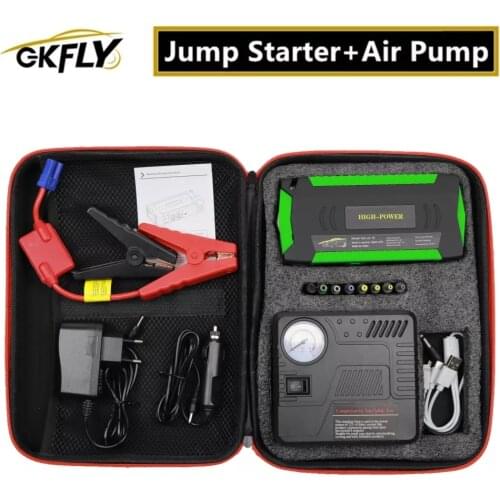 GKFLY Air Pump Compressor Car Jump Starter Car Device 12V Car Starting For Petrol Diesel Car Battery Charger Booster