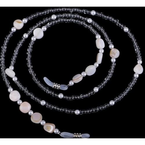 Women Eyeglass Cord Transparent Acrylic Beads Glass Chain Sunglasses Chains Ladies Neck Strap Eyewear Retainer Rope