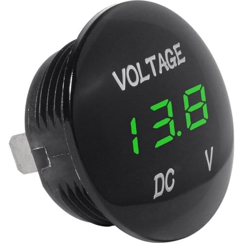 12V-24V DC Voltmeter Car Monitor Motorcycle LED Red Waterproof Voltmeter