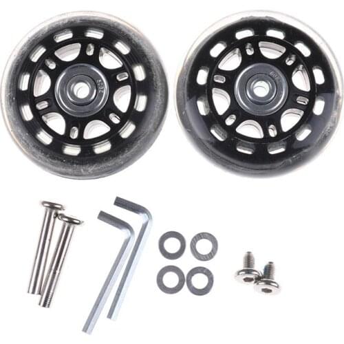 2pcs Luggage Suitcase Replacement Wheels Axles Repair Parts 70*24mm
