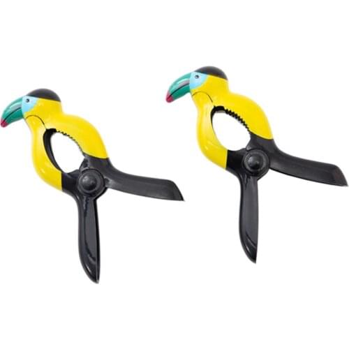 2PCS Towel Clip Innovative Plastic Animal Beach Clip Wind Clip Cartoon Fish Hook Clip Towel Clip Household Kitchen Bathroom Orga