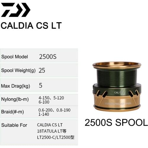 2019 DAIWA CALDIA CS LT Spare Spool For 2500XH 3000CXH 4000CXH Light Magsealed Reel Big Game Fishing Tackle Shallow Spools