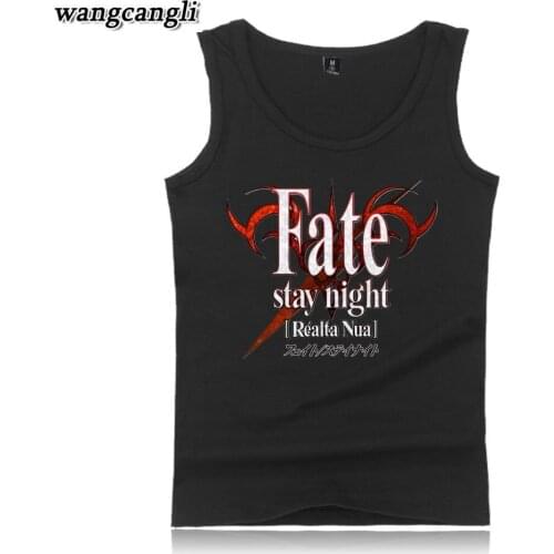 2020 Fate Stay Night Bodybuilding Sleeveless Shirt Fitness Anime Tank Tops Streetwear Casual Summer Vest Plus Size Gym clothing