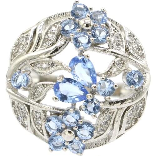 15x15mm SheCrown Lovely Cute Round Green Peridot White CZ Daily Wear 925 Sterling Silver Rings