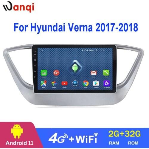 4G Lte All Netcom 9 Inch Android 8.0 Car Dvd Gps Player For Hyundai Verna 2017-2018 Radio Video Navigation Bt Wifi
