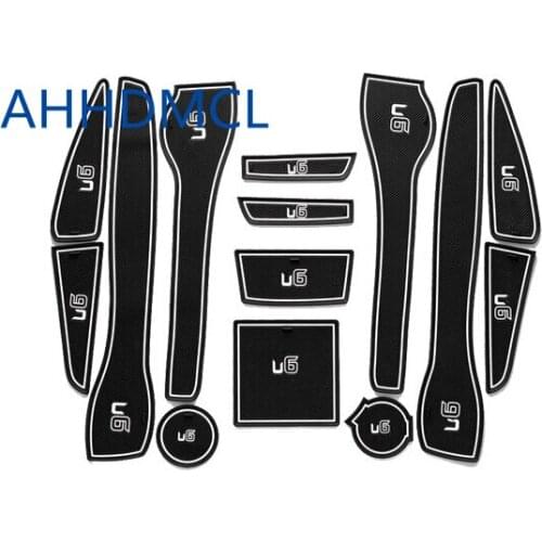 AHHDMCL Car Door Groove Mat Gate Slot Cup Armrest Storage Pad Mat For Luxgen U6