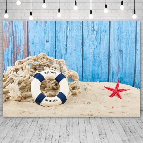 Avezano Photography Backdrops Summer Beach Starfish Swimming Ring Board Plank Backgrounds Photo Studio Photozone Photocall Decor