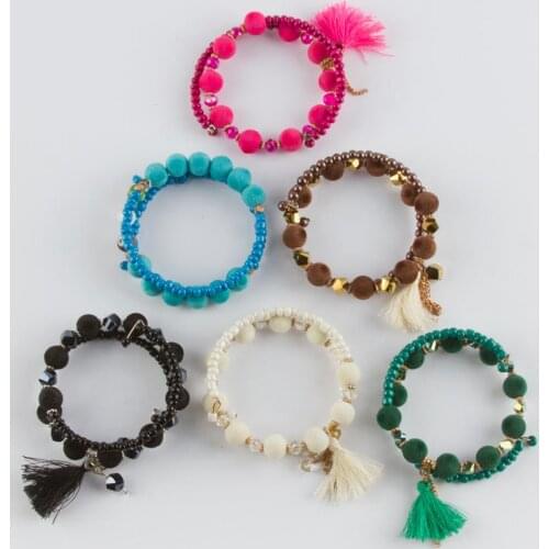 Velvet Sand Beads Ethnic Bracelet
